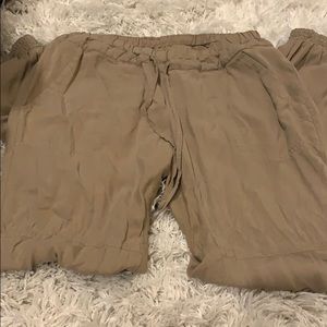 Silk dress joggers